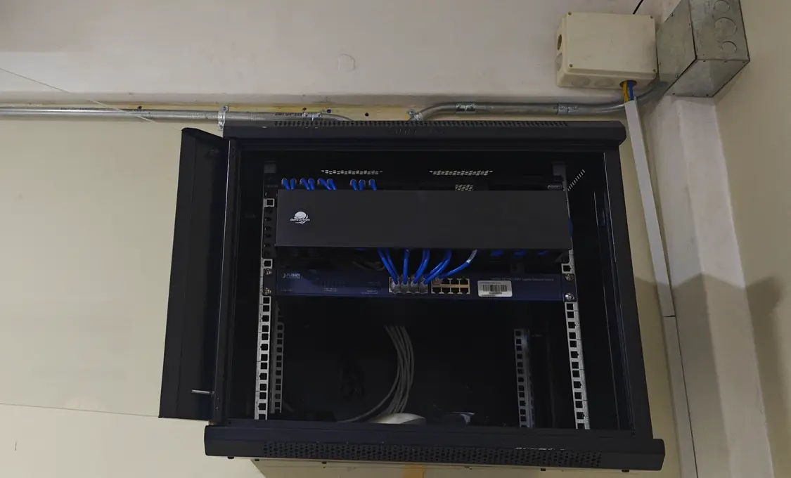Gabinete de comunicaciones instalado y organizado